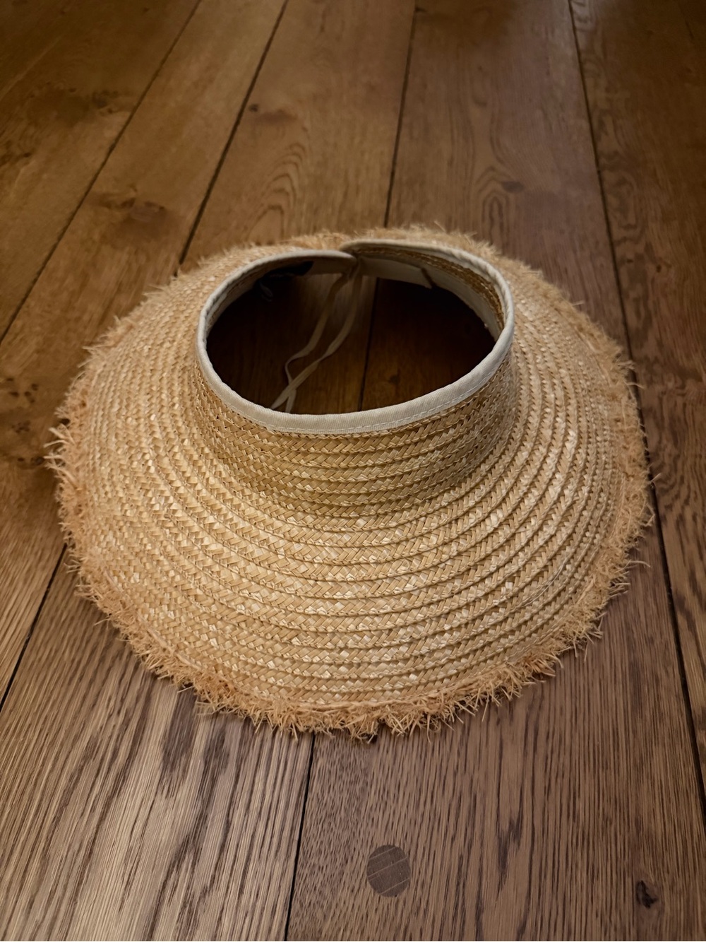 Hat Attack Straw Visor - Natural Beige